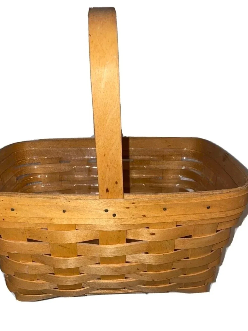 Longaberger Basket With Handle Clear Plastic Protector- see all photos